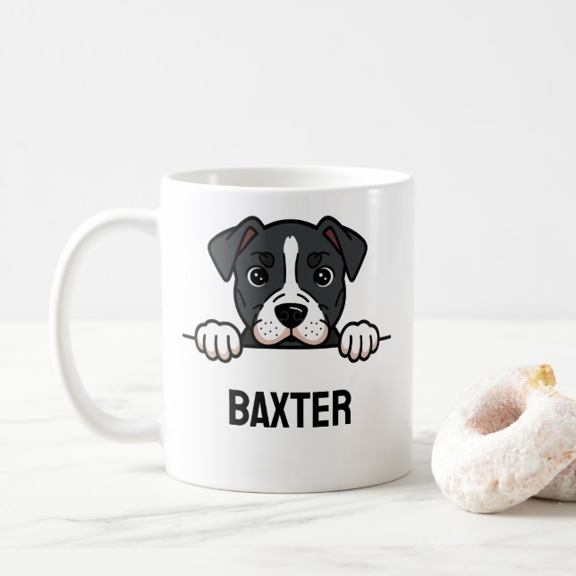 Anpassningsbarna Amstaff Namn i  Kaffemugg (Med munk)
