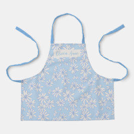 Anpassningsbarna Apron, Blommigt Girls, blå Daisy