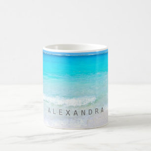 Anpassningsbarna Aqua Blue Ocean Sea Himmel Kaffemugg