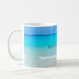 Anpassningsbarna Aqua Blue Ocean Sea Himmel Kaffemugg