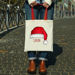 Anpassningsbarna av julklapp Röda Jultomten Tygkasse