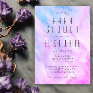 Anpassningsbarna BABY SHOWER för Chic av Pastel Ab Inbjudningar