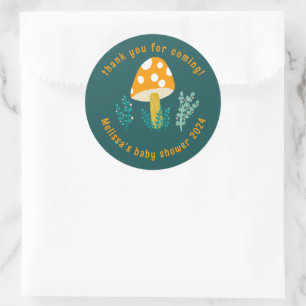 Anpassningsbarna Baby Shower för Tack för Cute Mus Runt Klistermärke