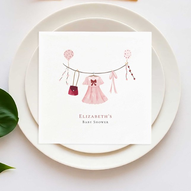 Anpassningsbarna Baby Shower Valentine Pappersservett (Skapare uppladdad)
