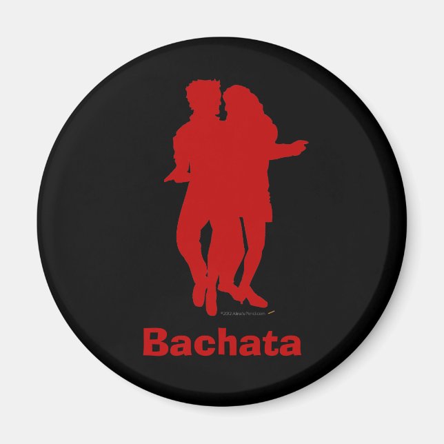 Anpassningsbarna Bachata Bachata Dancers Silhouett Magnet (Framsidan)