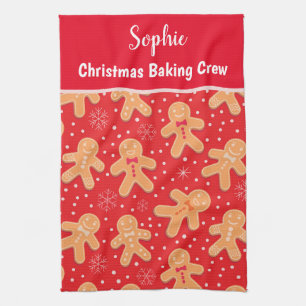 Anpassningsbarna Baking Crew Pepparkaksgubbe cook Kökshandduk