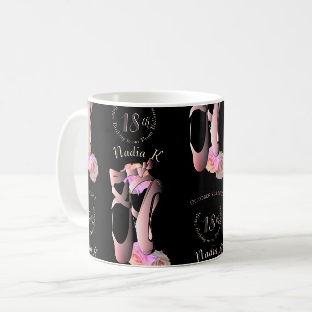 Anpassningsbarna Ballerina Toe Shoes Kaffemugg (Framsida vänster)