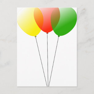 Anpassningsbarna ballonger i ballonger anpassar an vykort
