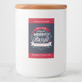 Anpassningsbarna Banner för heliga och ljusa julty Mat Etikett