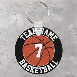 Anpassningsbarna Basketball Team Namn och Player N Nyckelring