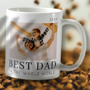Anpassningsbarna Bästa Pappa-foto med enkel moder Kaffemugg
