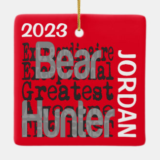 Anpassningsbarna Bear Hunter Extraordinaire Julgransprydnad Keramik