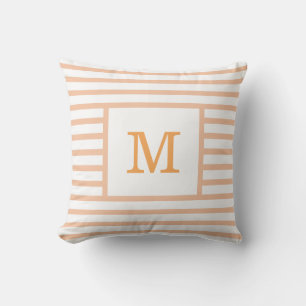 Anpassningsbarna Beige och White Rand Monogram Bom Kudde