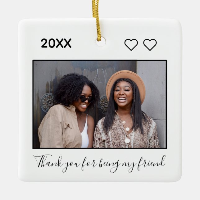 Anpassningsbarna Best Friends Vänskap Sisters Grat Julgransprydnad Keramik (Framsida)