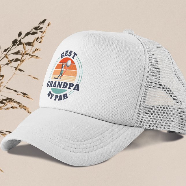 Anpassningsbarna Best Grandpa Retrött Golfing Papp Keps (Grandpa Fathers Day Trucker Hat)