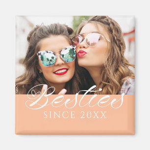 anpassningsbarna "Besties sedan" Photo Peach Fuzz Magnet