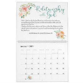 Anpassningsbarna Bible Verse Prayer Blommigt Kalender