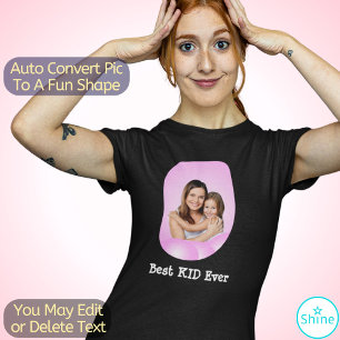 Anpassningsbarna Bild i Unik Roligt Shape Personli T Shirt
