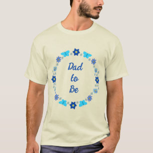 Anpassningsbarna Blå Pojke Butterflies och Flowers T Shirt