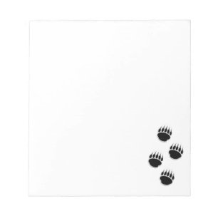 Anpassningsbarna Black Bear Tass avtryck Anteckningsblock