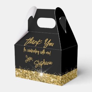 Anpassningsbarna Black Guld Glitter Modern Roligt Presentaskar