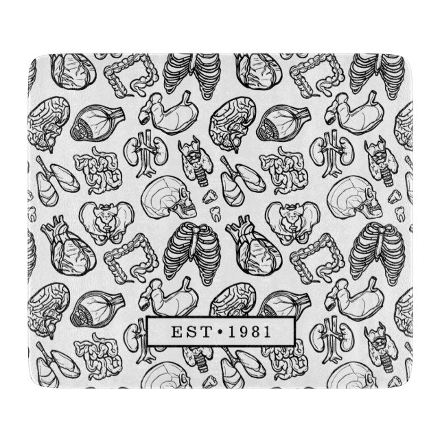 Anpassningsbarna Black & White Modern Human Anatom (Framsidan)