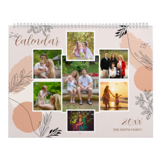 Anpassningsbarna blommigt Family Memories Photo Ke Kalender