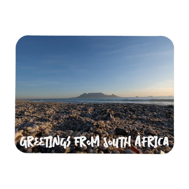 Anpassningsbarna Blouberg Beach Bord Mountain Ocea Magnet (Horisontell)