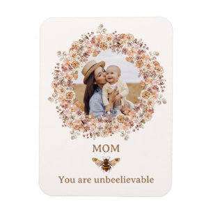Anpassningsbarna Boho Bee Watercolor Wildblomma Ph Magnet