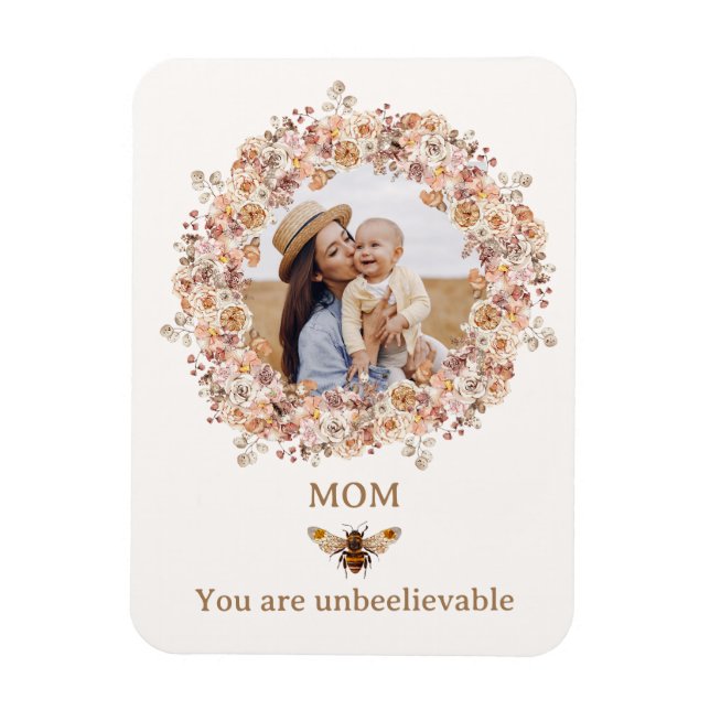 Anpassningsbarna Boho Bee Watercolor Wildblomma Ph Magnet (Vertikal)