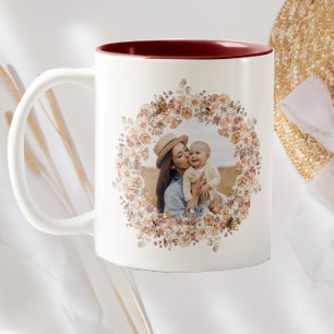 Anpassningsbarna Boho Bee Watercolor Wildblomma Ph Två-Tonad Mugg