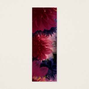 Anpassningsbarna Bookmark Mörk Färgad Flowers (bok Litet Visitkort