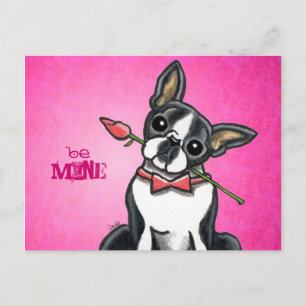 Anpassningsbarna Boston Terrier Ro Kärlek Message Vykort