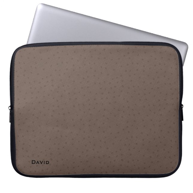 Anpassningsbarna Brun striktur  Lap Top Sleeve för (Framsidan)