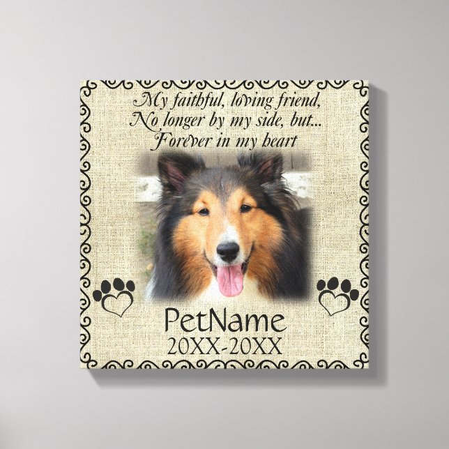 Anpassningsbarna Burlap för min vänskapliga parfym Canvastryck (Framsida)