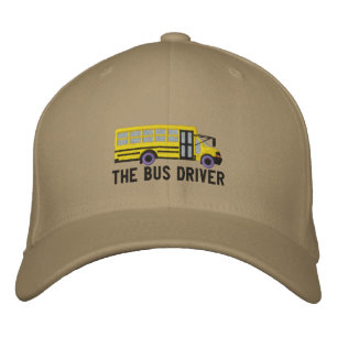 Anpassningsbarna Buss Driver School Mini Buss Embr Broderad Keps