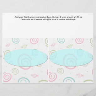 Anpassningsbarna Candy Pub Wrappers Party favors Reklamblad