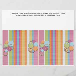 Anpassningsbarna Candy Pub Wrappers Party favors Reklamblad