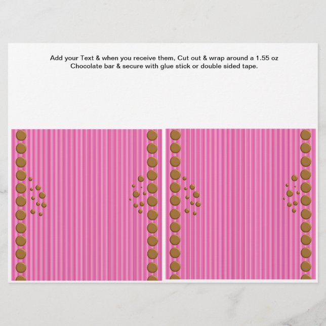 Anpassningsbarna Candy Pub Wrappers Party favors Reklamblad (Framsidan)