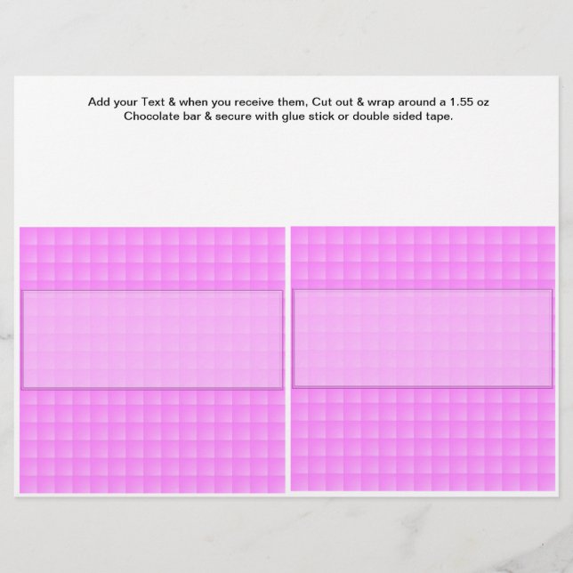 Anpassningsbarna Candy Pub Wrappers party favors Reklamblad (Framsidan)