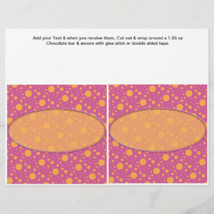 Anpassningsbarna Candy Pub Wrappers Party favors Reklamblad