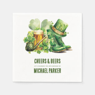 Anpassningsbarna Cheers Öl Birthday St patrick's d Pappersservett