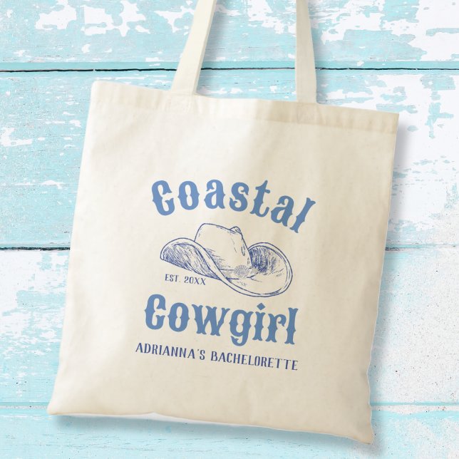 Anpassningsbarna Coastal Cowgirl Beach Bachelorett Tygkasse (Coastal Cowgirl Beach Bachelorette Custom Tote Bag)