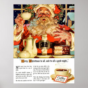 anpassningsbarna "COFFEE W SANTA" POSTER
