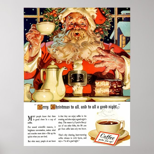 anpassningsbarna "COFFEE W SANTA" POSTER (Framsidan)