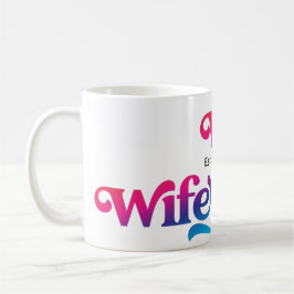 Anpassningsbarna Colorful Wifey på årsdagen Bröllo Kaffemugg