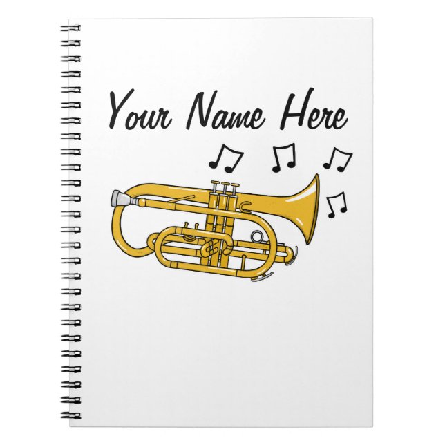 Anpassningsbarna Cornet Brass Musician Music Teach Anteckningsbok (Framsidan)