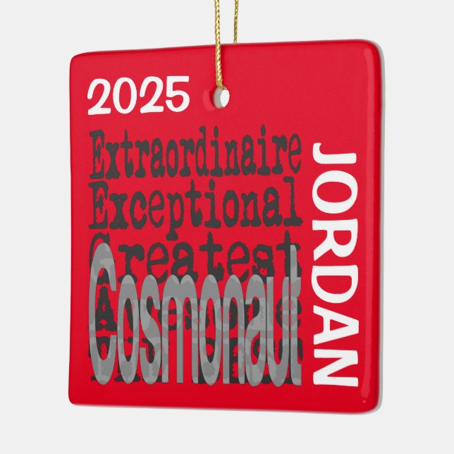 Anpassningsbarna Cosmonaut Extraordinaire Julgransprydnad Keramik (Vänster)