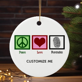 Anpassningsbarna Crime Scene Expert för fredsfråg Julgransprydnad Keramik