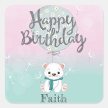 Anpassningsbarna Cute Bear Grattis på födelsedagen